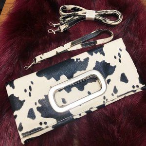 ⭐️HOST PICK⭐️  Cowhide Extendable Envelope Clutch Evening Handbag Purse